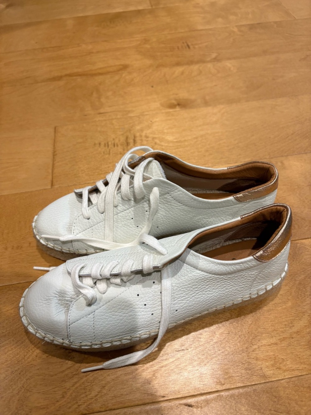 Dalson Spain white leather platform espadrille sneakers shoes sz 39 8